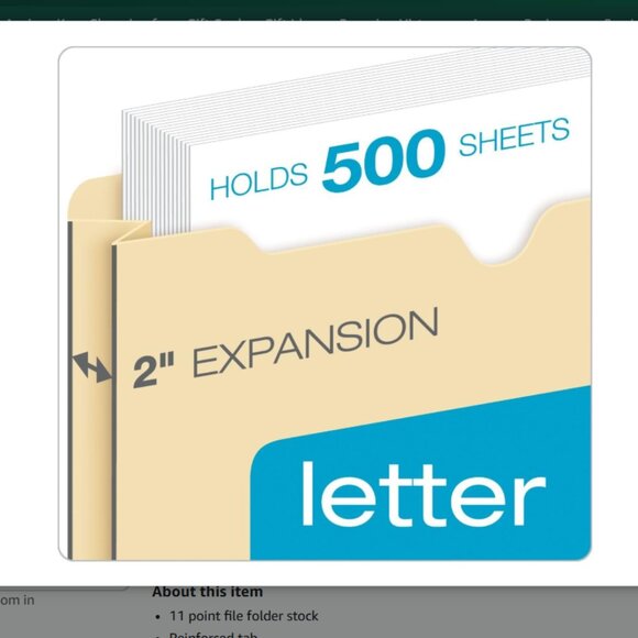 NEW - 45 PACK RED GLOBE-WEIS /PENDAFLEX - 2- INCH Expansion File Jackets/ Letter - Picture 4 of 8